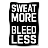Motivational Gym Decor, Fitness Wall Art, Sweat More Bleed Less Banner, Workout Room Poster, Inspirational Exercise Sign