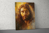 Jesus Christ Portrait, Crown of Thorns Painting, Divine Spiritual Art, Christian Wall Decor, Religious Canvas Print, Modern Faith Gift
Jesus