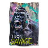 Gorilla Wall Art, Iron Savage Poster, Urban Graffiti Decor, Street Art Print, Colorful Animal Artwork, Bold Home Room Decor