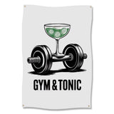 Gym and Tonic Banner, Gym Decor Wall Art, Fitness Motivational Poster, Workout Room Decoration, Home Gym Sign, Funny Gym Art