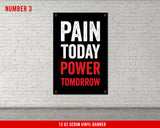 Gym Quote Banners - Set of 4 - Home Gym Decor - Large Quote Wall Art - Weightlifting Fitness