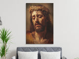 Jesus Christ Crown of Thorns Art, Religious Christian Wall Decor, Spiritual Savior Painting, Holy Week Print, Faith Decor
