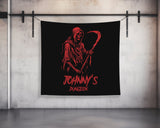 Custom Gym Tapestry | Home Gym Flag Decor | Large Quote Wall Art | Motivational Inspirational | Your Name Custom Banner | Grim Reaper
