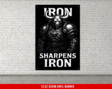 The image is a comparison of tapestry sizes, with a silhouette of a man standing next to the tapestry sizes.