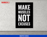 Motivational Quotes Canvas Set - Home Gym Decor - Office Wall Art - Hustling Entrepreneur Inspiration - Fitness Hustle Weightlifting