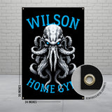 Custom Gym Banner, Octopus Design Home Gym Decor, Gym Motivation Banner, Personalized Home Gym Sign, Workout Room Wall Art