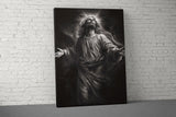 Jesus Christ Divine Light, Spiritual Christian Art, Monochrome Faith Hope, Religious Savior Image, Inspirational Blessed Artwork
Jesus