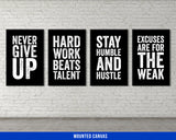Motivational Quotes Canvas Set - Home Gym Decor - Office Wall Art - Hustling Entrepreneur Inspiration