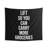 Motivational Quote Gym Tapestry