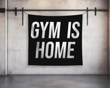 Gym Is Home | Custom Gym Tapestry | Home Gym Flag Decor | Large Quote Wall Art | Motivational Inspirational | Banner