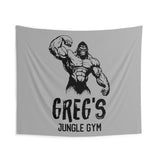 Jungle Gym | Custom Gym Tapestry | Home Gym Flag Decor | Large Quote Wall Art | Motivational Inspirational | Your Name Custom Banner