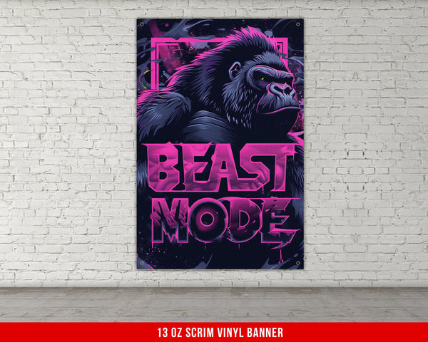 a picture of a gorilla on a brick wall