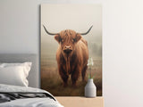 Highland Cow Wall Art, Scottish Cattle Print, Farm Animal Decor, Rustic Farmhouse Canvas, Hairy Coo Wildlife Art, Nature Lover Gift
Highland