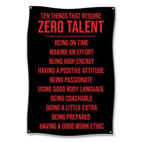 Motivational Workout Gym Poster, Inspirational Fitness Decor, Zero Talent Required Wall Art, Home Gym Motivation, Fitness Room Decor