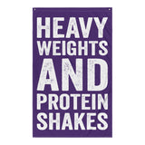 Gym Flags - Gym Gifts - Weightlifting Decor - Custom Home Gym Banner - Gym Sign - Protein Shakes