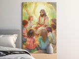 Jesus with Children Watercolor Art, Christian Wall Decor, Religious Painting Print, Biblical Scene, Inspirational Gift, Kids Faith
Jesus Art