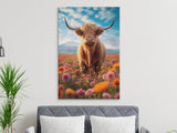 Highland Cow in Flower Field, Rustic Farmhouse Wall Art, Scottish Coo Print, Nature Landscape, Animal Lover Gift, Mountain Scenery

Highland