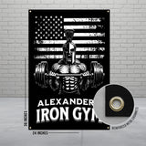 Fitness Gym Flag, Workout Motivation Banner, Spartan Warrior Decor, Home Gym Inspiration, Bodybuilding Wall Art, Muscle Man Poster