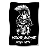 Skull Warrior Poster, Motivational Gym Poster, Fitness Wall Art, Workout Inspiration, Home Gym Decor, Athlete Gift, Gladiator Banner