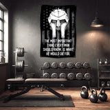 a bold statement "MADE IN THE USA" in large white letters, with a smaller American flag in the bottom right corner.