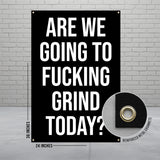 Motivational Wall Banner, Are We Going to Grind Today Poster, Inspirational Workout Decor, Gym Wall Art, Fitness Motivation