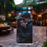 Custom Retractable Banner for Wedding – Personalized Welcome Sign, Backdrop, and Reception Decor