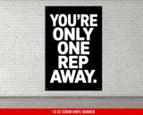 Vinyl Banner for Home Gym Decor, Motivational Quote Wall Art, Fitness Powerlifting Inspiration, Custom Garage Gym Flag, Gym Wall Decor
