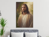Jesus Christ Portrait Painting, Religious Christian Wall Art, Spiritual Savior Divine Image, Modern Biblical Faith Decor, Sacred Art Gift