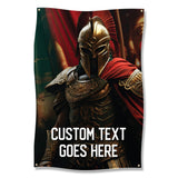 Medieval Knight Wall Art, Gym Decor Motivation Poster, Custom Text Canvas Print, Home Workout Room Decor, Fitness Inspiration Banner