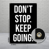 Motivational Wall Art, Don't Stop Keep Going Poster, Inspirational Quote Decor, Office Gym Home Decoration, Positive Vibes Affirmation Sign