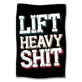 Lift Heavy Shit Gym Wall Decor, Workout Motivation Poster, Fitness Room Sign, Home Gym Inspirational Banner, Exercise Decor