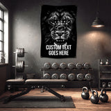 The image is a promotional graphic for a fabric product, specifically a 9 oz polyester fabric. It features a close-up view of the fabric, highlighting its properties such as dye sublimation, scratch resistance, wrinkles being free, and being washable.