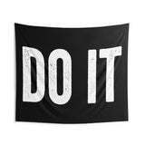 Do It Tapestry, Motivational Quote Wall Art, Gym Decor, Fitness, Weightlifting, Powerlifting, Home Gym Banner, Inspirational Gift