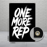 Fitness Motivational Banner, One More Rep Poster, Gym Wall Art, Workout Inspiration Sign, Home Gym Decor, Exercise Motivation Print