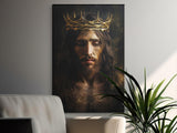 Jesus Christ Crown of Thorns Portrait, Religious Christian Wall Art, Divine Savior Canvas Print, Sacred Home Decor Gift
Jesus Christ, Crown