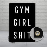 Gym Decor, Fitness Motivation Sign, Girl Power Poster, Workout Room Art, Inspirational Wall Hanging, Home Gym Banner, Fitness Decor