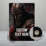 Custom Warrior Poster, Viking Wall Art, Medieval Knight Decor, Personalized Banner, Man Cave Decoration, Unique Gift for Him