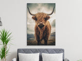 Highland Cow Print, Majestic Scottish Cattle Wall Art, Rustic Farmhouse Decor, Nature Landscape Canvas, Farm Animal Gift
Highland Cow Print