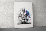 Custom Canvas for Jiu Jitsu Decor, Martial Arts Wall Art, Motivational Quote, Grappling Decor, Inspirational Custom Print
