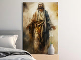 Jesus Christ Watercolor Art, Christian Religious Painting, Spiritual Home Decor, Modern Abstract Faith Wall Art, Divine Mercy Image