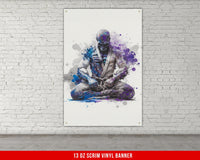 Jiu Jitsu Vinyl Banner Martial Arts Grappling Decor Gym Artwork Wall Poster, Mixed Martial Arts Training Banner, BJJ Wall Hanging