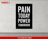 Gym Quote Banners - Set of 4 - Home Gym Decor - Large Quote Wall Art - Weightlifting Motivational - Basement Garage