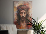 Jesus Christ Painting, Crown of Thorns Wall Art Print, Christian Home Decor, Religious Spiritual Gift, Faith Worship Artwork.
Jesus Christ