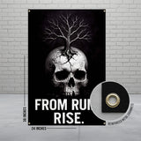 Skull Art Print, From Ruin Rise Poster, Gothic Home Decor, Tree Skull Illustration, Motivational Wall Art, Dark Aesthetic Decor