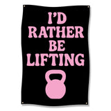 I'd Rather Be Lifting Banner, Gym Decor, Fitness Motivation Poster, Workout Room Sign, Home Gym Art, Gift for Weightlifters