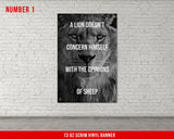 Lion Wolf Motivational Quote Banners Banner