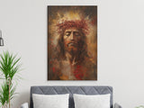 Jesus Crown of Thorns Art, Christian Religious Painting, Spiritual Wall Decor, Divine Sacrifice Print, Faith Home Decor, Redeemer, all