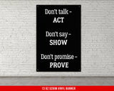 Don't Talk Banner - Home Gym Decor - Large Motivational Quote Wall Art - Weightlifting - Fitness Inspiration