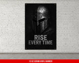 Gym Motivational Banner, Rise Every Time Quote, Garage Gym Flag, Home Gym Decor, Spartan Helmet, Weightlifting Motivation, Custom Gym