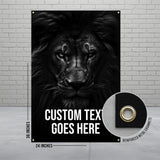 Lion Wall Art, Black and White Lion Poster, Animal Canvas, Large Lion Print, Dorm Room Decor, Wildlife Photography, Minimalist Art